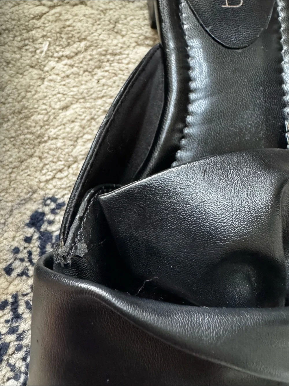 Unisa Black Ruched Slide Mules - Picture 3 of 3